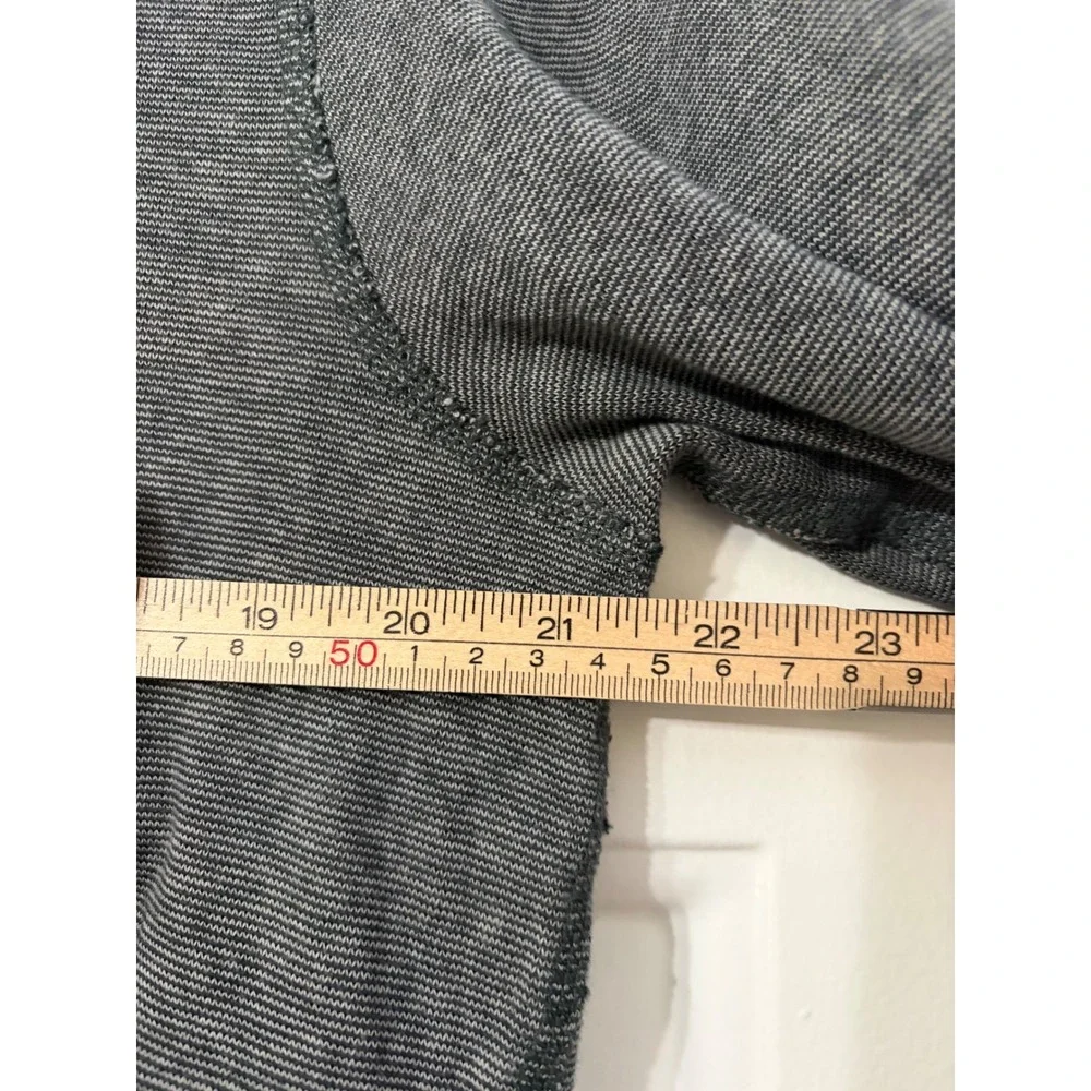 J.Crew || Henley Shirt || XL || Gray Striped Long Sleeve || Cotton Knit
